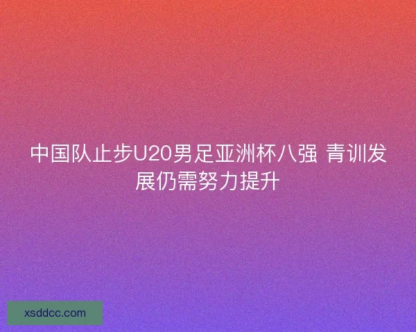 中国队止步U20男足亚洲杯八强 青训发展仍需努力提升