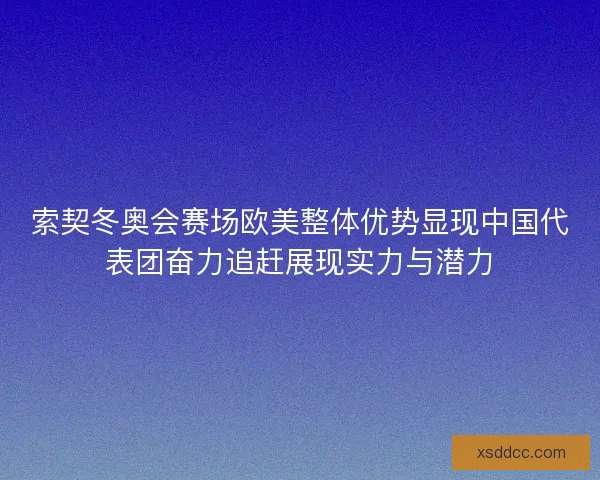 索契冬奥会赛场欧美整体优势显现中国代表团奋力追赶展现实力与潜力