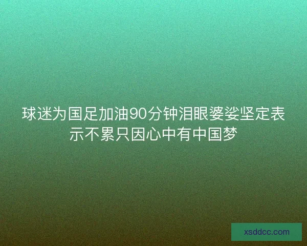 球迷为国足加油90分钟泪眼婆娑坚定表示不累只因心中有中国梦